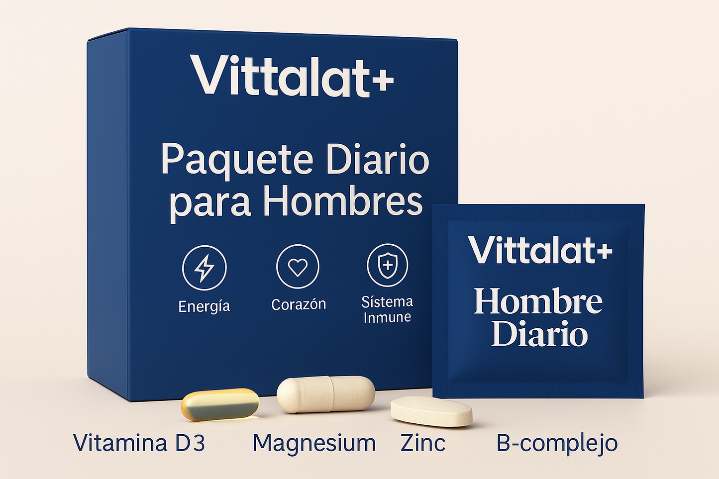 Vitaminas Diarias para Hombres Latinos – Pack de 30 Días