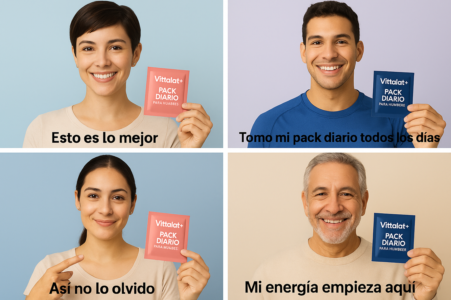Vitaminas Diarias para Hombres Latinos – Pack de 30 Días